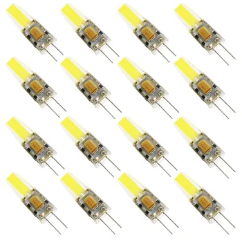 

16x G4 6W COB LED Bulbs Dimmable SMD 1505 LED lamp AC/DC 12V 220v Warm White/ White Crystal Spotlight Light