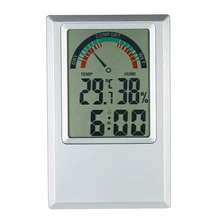 Termómetro Digital de alta precisión, higrómetro probador de temperatura de humedad, despertador de pared, máximo Valor Mínimo, pantalla de nivel de comodidad