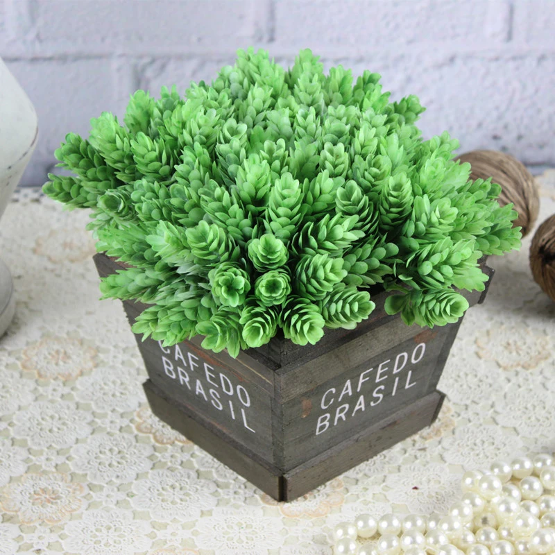 30 головок 1 комплект имитация зеленого растения искусственный цветок из пластика для самостоятельного украшения домашнего стола Свадебный искусственный цветок P20