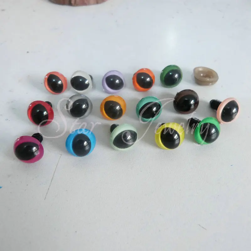 10mm/12mm/13mm/14mm/15mm/16mm/18mm mixed color toy safety cat eyes with