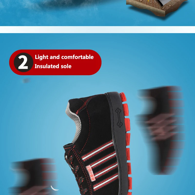 Outdoor 6KV Insulation Shoes Electrician Safety Shoes Breathable Lightweight Men's Boots Non-slip Wear-resistant Work Shoes