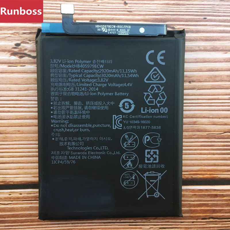 New 100 Original HB405979ECW Battery For Huawei Honor 6A Pro DLI L42