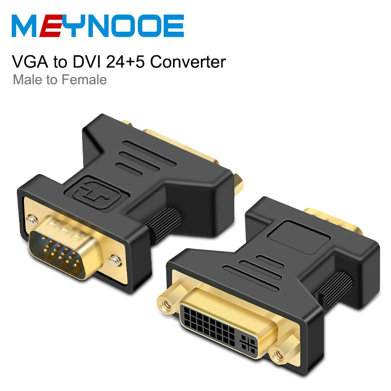 DVI d VGA Adapter VGA to DVI 24+5 Converter DVI VGA Extender Digital Audio Converter for HDTV Monitor DVI Cable Jack VGA Adapter DVI d VGA Adapter VGA to DVI 24+5 Converter DVI VGA Extender Digital Audio Converter for HDTV Monitor DVI Cable Jack VGA Adapter
