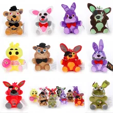 15CM Full Size Soft Plush Doll for Five Nights At Freddy 4 FNAF Child Toy Foxy Freddy Bear Bonnie Chica Keychain Plush Pendant freddy fazebear chica foxy full face latex mask costume toys five nights at freddy fnaf halloween horror mask brinqudoes l2079