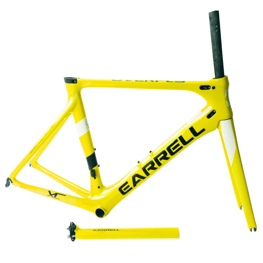 EARRELL OEM Полный углеродный шоссейный велосипед рама DI2& машинного оборудования дорожный гоночный велосипед углерода Комплект BB86 50,5/53/56 см Гарантия 2 года