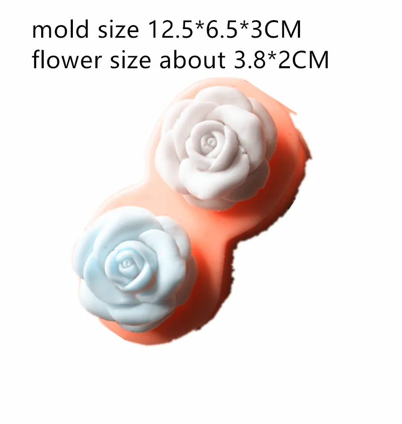 Molds 2 rose soap mold Small Flower Craft Bath Soap Making Silicone Molds Hand Made Soap Mould