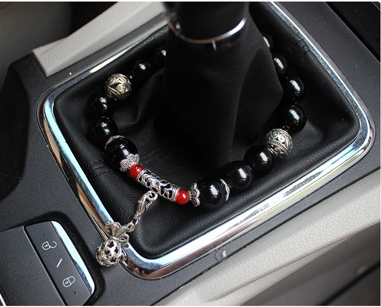 Car Stall Beads Tibetan Silver Imitation Agate Car Gear Beads Suspension Boutique Chinese Style Pendant Interior Ornaments Nice Interior Cars Nicest