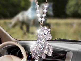 Simulation Wolf tooth Car Pendant Car Rearview Mirror Decoration Auto Hanging Ornaments Interior Accessories Gifts Car styling