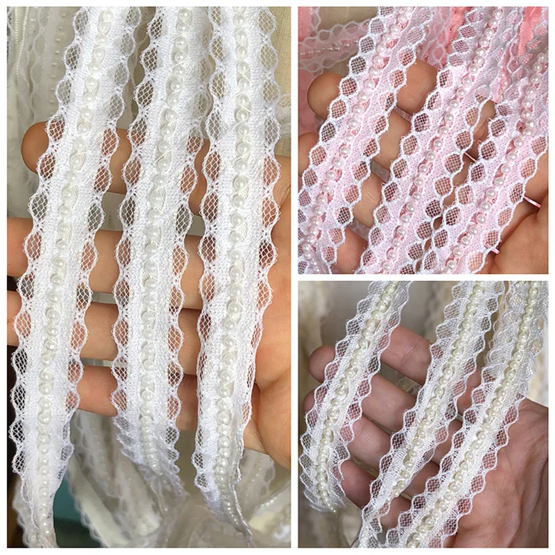 

10meters 1.8cm Bead lace trim patchwork Handmade DIY Garment needlework sewing accessories fabric Clothing Decoration 880