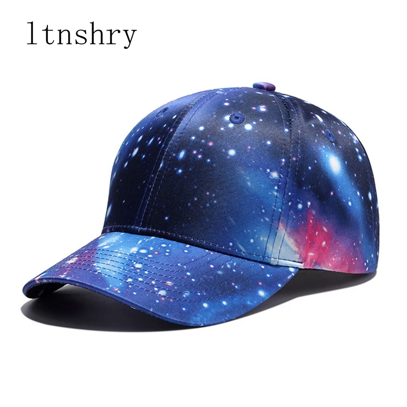 

2019Summer 3D Printing Baseball Cap Hip Hop Street Style Cap Hat Rapper Outer Space Galaxy Caps Street Dancer Dance Caps Hat Men