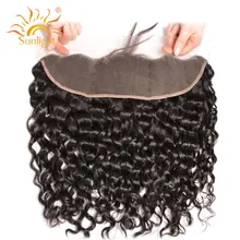 Солнечный свет человеческих волос 13X4 предварительно сорвал Кружева Фронтальная Закрытие бразильская холодная завивка Remy человеческих волос натуральный волос с волосами младенца