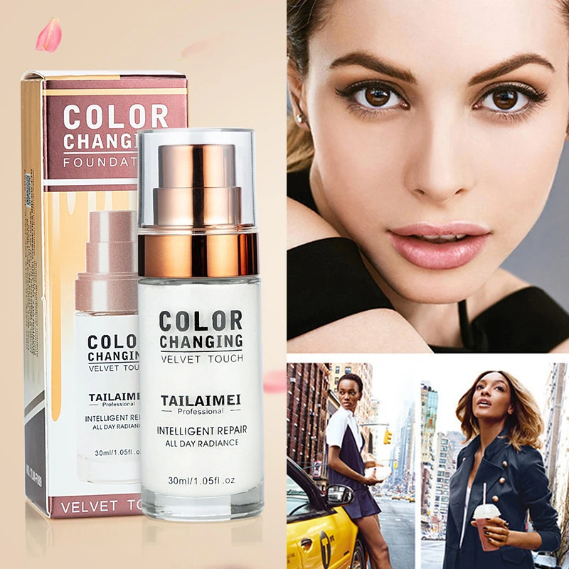 

Dropshipping TLM Color Changing Liquid Foundation Makeup Sheer Coverage Hydrating Face Foundation Matte Fluid Concealer Cream