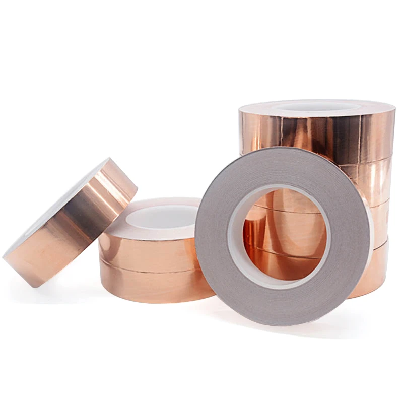 

Hot Sale Adhesive Heat Resist Copper Foil Conductive Strip Tape Punching Slice Mobile Phone Signal Shielding LCD Monitor Use