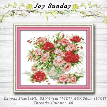 

Rose vase oil painting flowers Patterns 14CT 11CT Counted Cross Stitch Sets Wholesale Chinese Cross stitch Embroidery Needlework