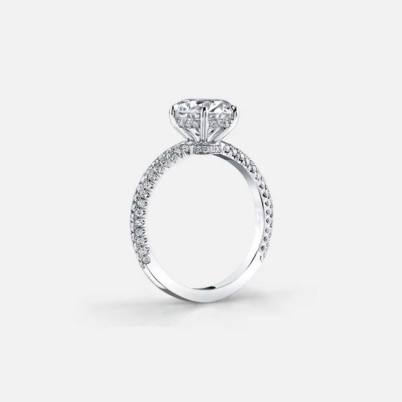 AINOUSHI распродажа колец с 2,5 карат сердце и стрела Sona создали удивительное женское кольцо для венчания