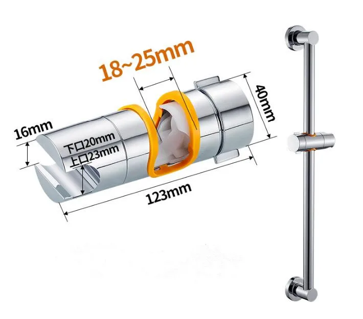 Хромированная Ванная SS душ скользящий бар душевая штанга ванная душевая головка Сиденье Поддержка скользящий бар