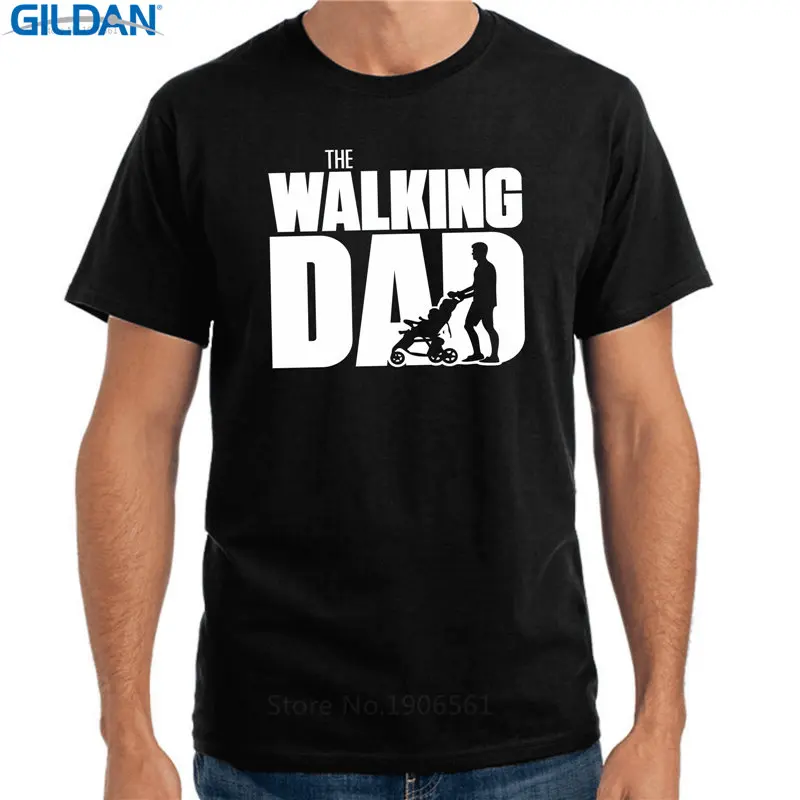 Cool Tee Shirts  The Walking Dad Crew Neck Men Short Sleeve Office Tee