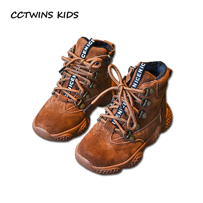 

CCTWINS KIDS 2018 Winter Children Black High Top Sneaker Baby Girl Brand Sport Shoe Boy Fashion Genuine Leather Trainer FH2369