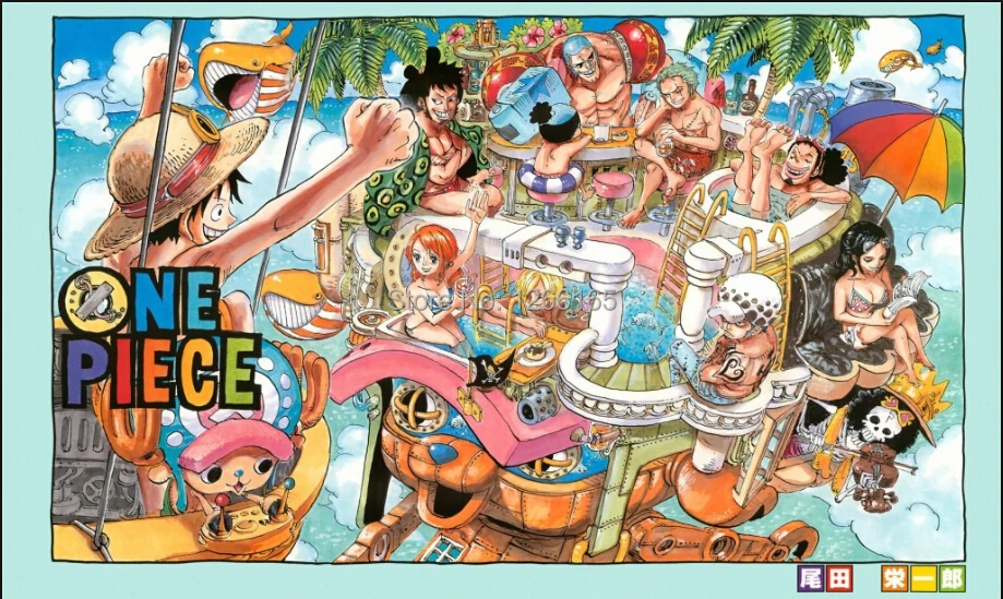 Free Shipping One Piece Wallpaper New World Manga Cover HD print on