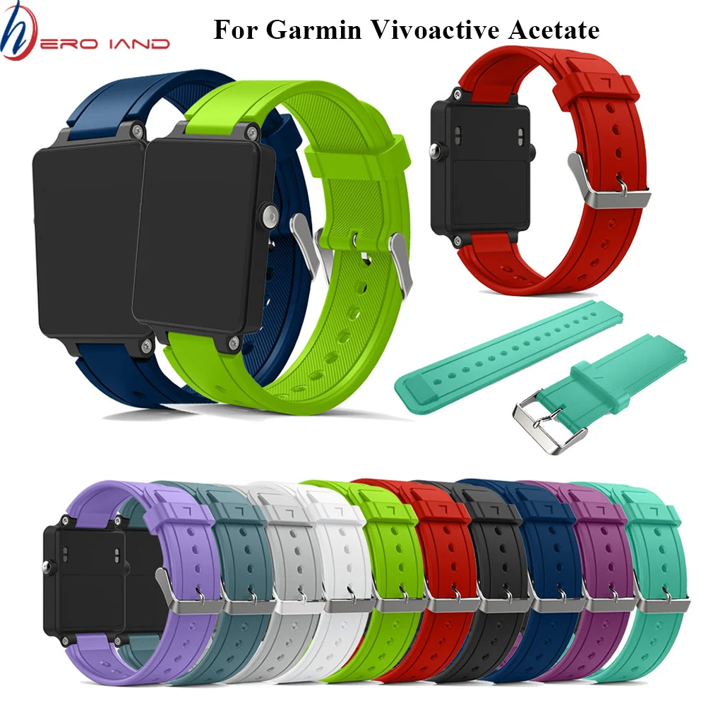 Hero Iand Новая замена силиконовый браслет-повязка ремешок для Garmin Vivoactive ацетат ремешки наручных часов