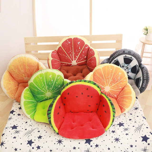 Comfortable Fruit 3D Pillows,Nordic Chair Cushions Fruit