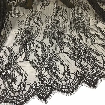

GLace 3M/Lot European eyelashes lace fabric black and white clothing dress skirt tablecloth decoration diy cloth TX1046