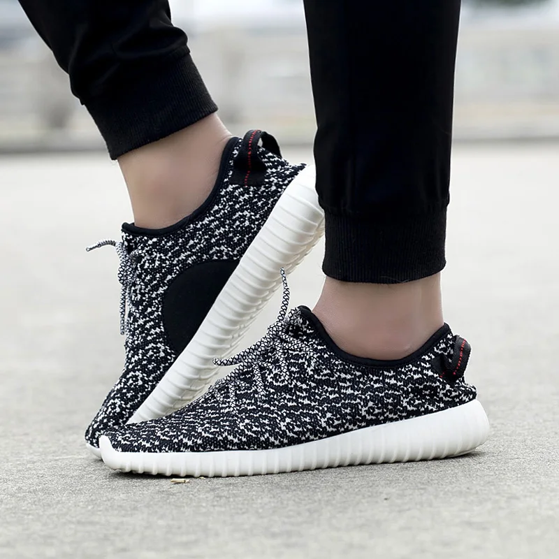 

2019 Couples Brand Fashion Sneakers Summer Spring Footwear Size 36-46 Boys Girls Casual Breathable Shoes Black White Colors