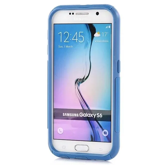 DHL Гибридный 2 в 1 пластик+ ТПУ чехол для Samsung Galaxy S6, жесткий пластик чехол для Galaxy S6 100 шт/партия