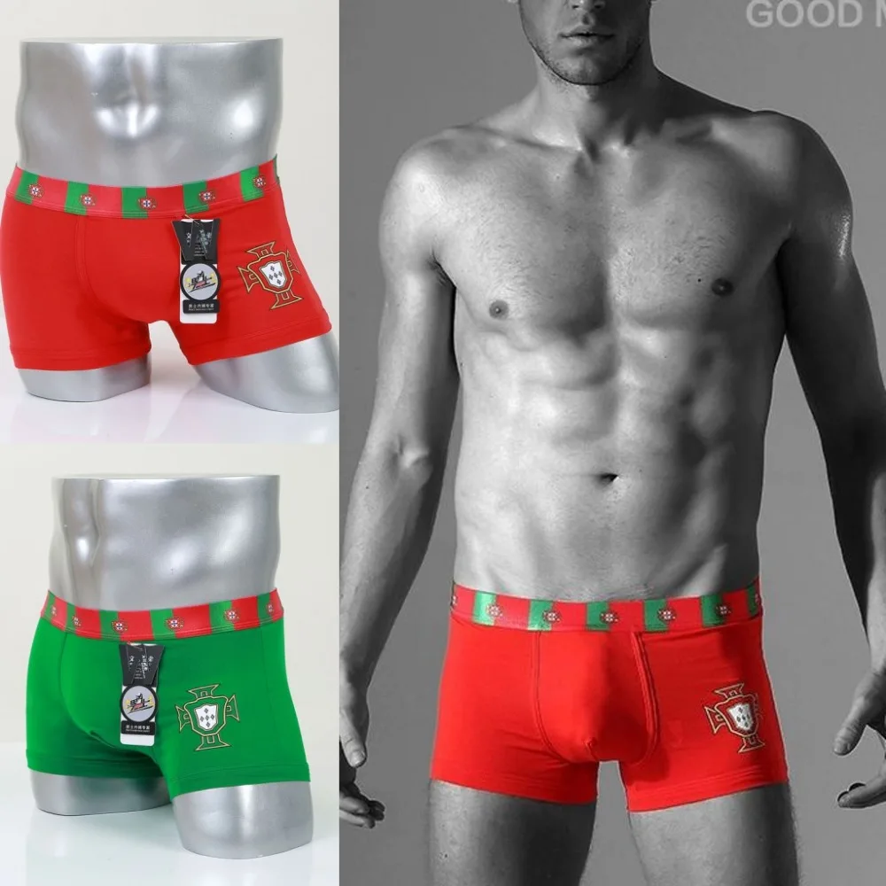 Sexy Shorts Sport Modal Men's Boxer Trunks Portugal Football Soccer