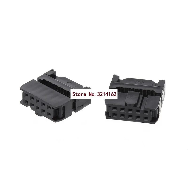 

10Pcs FC-10P 2x5Pin Dual Row Pitch 2.54mm IDC Socket Connector Female Header 07NOV