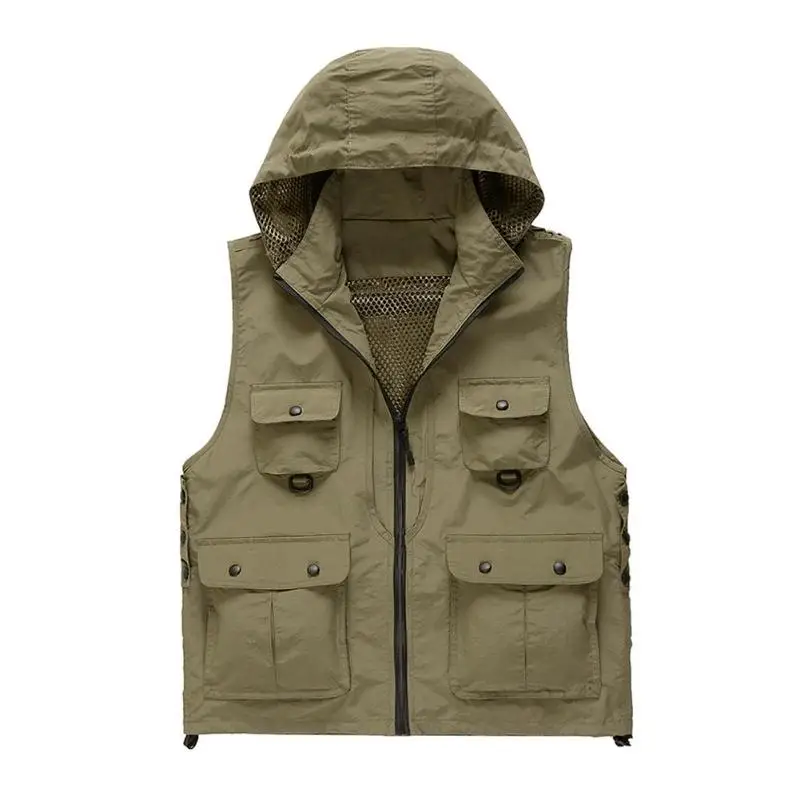 

Waterproof Breathable Mesh Vest Men Fast Dry Photographer Sleeveless Jacket Multi-Pockets Outdoors Hiking Fishing Hunting Vest