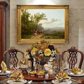 

Unframed Quality Hand Printed Pastoral Oil Paintings Buckaroos Cow On Canvas Painting For Home Room decoration Art Picture