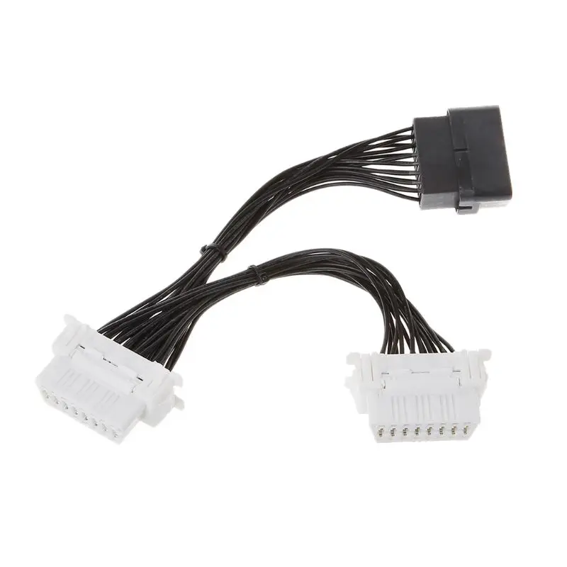 16 pin OBD2 OBD 2 OBDii разветвитель Удлинительный кабель с одним штекером к двум женским Y