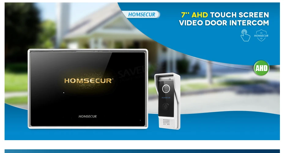 HOMSECUR 7 "Hands-free видео дверной телефон домофон с видео почтовый ящик BC031HD-B + BM718HD-B