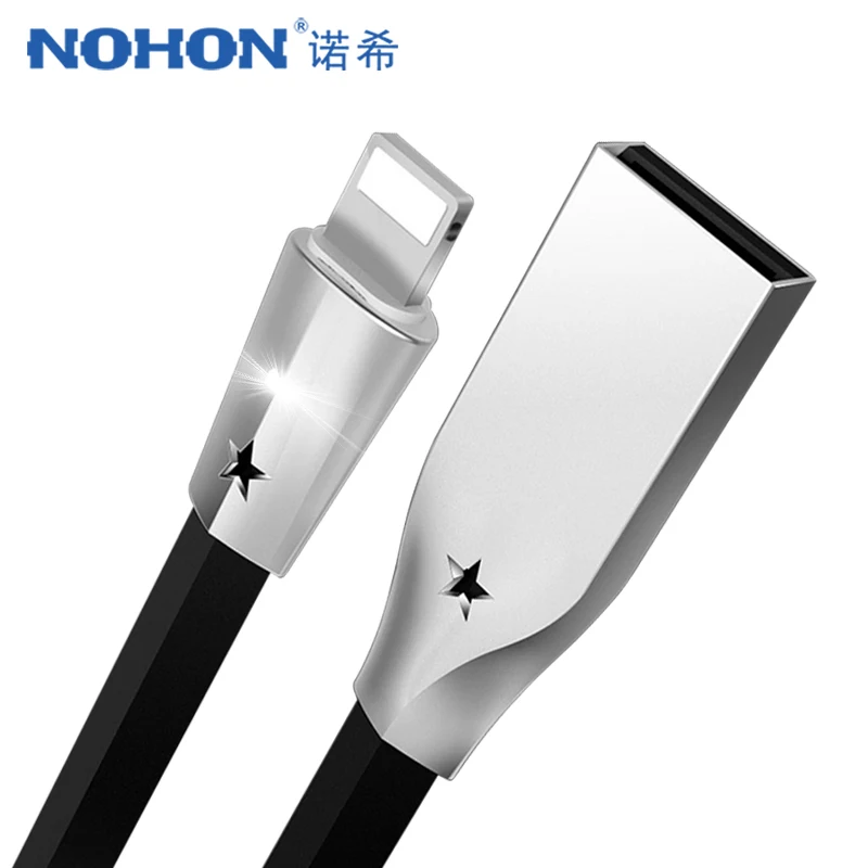 

NOHON USB Fast Charging Cable For iPhone X 10 8 7 6 5 Plus Charger Line For iPad Mini 1 2 3 4 Phone Lighting Charge Cables 1.2M