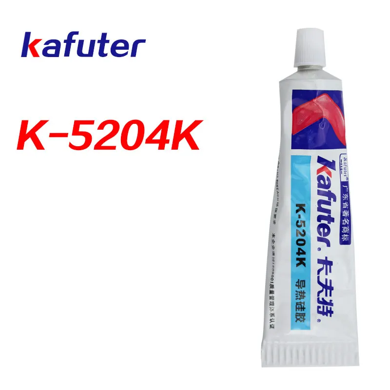 Kafuter 80 г K-5204K светодиодный теплопроводный силиконовый процессор связывающая липкая быстросохнущая термальный крем изгибаемый коэффициент 1,6