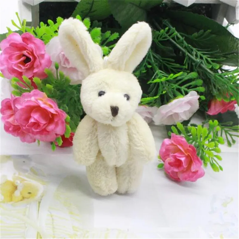 1PCS Mini 8CM Plush Joint Rabbit Toys 4 Color Choose Small Pendant DIY Soft Stuffed Bunny 1 1PCS Mini 8CM Plush Joint Rabbit Toys 4 Color Choose Small Pendant DIY Soft Stuffed Bunny 4
