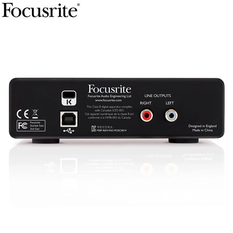 Focusrite Scarlett Solo (2nd gen) 2 входа выхода USB аудио интерфейс звуковая карта с ISK BM 800 Запись
