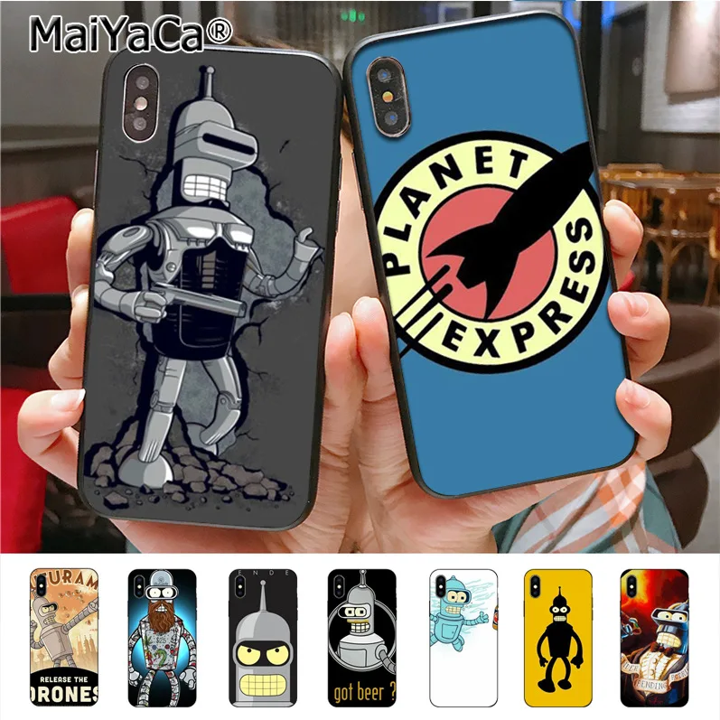 

MaiYaCa Futurama Bender Special Offer Vertical phone case for iphone 11 Pro X XS XR XS MAX 7plus 6 6s 7 8 8Plus 5 5S case