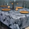 Halloween Decoration Lace Spider Web Skeleton Skull Tablecloth  Black Fireplace Mantel Scarf Event Party Decoration Supplies ► Photo 3/6