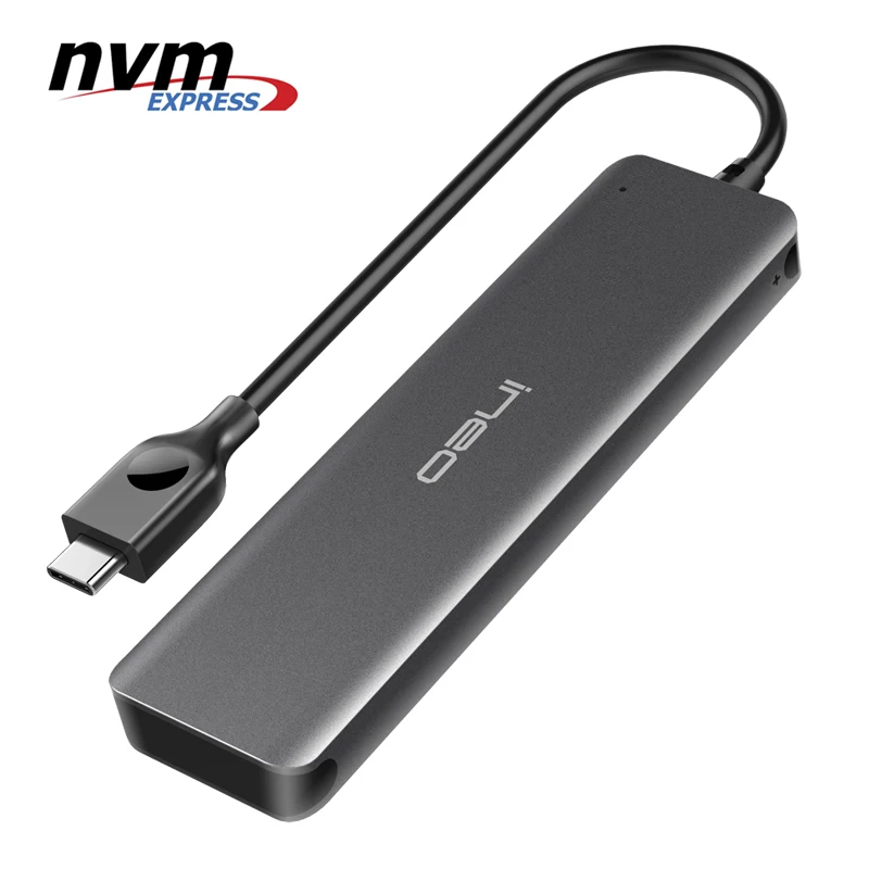 

ineo M.2 NVMe SSD Case Aluminum Enclosure For USB C 3.1 Gen 2 10Gbps Type-C to M.2 PCIe NVMe SSD Caddy [C2592]