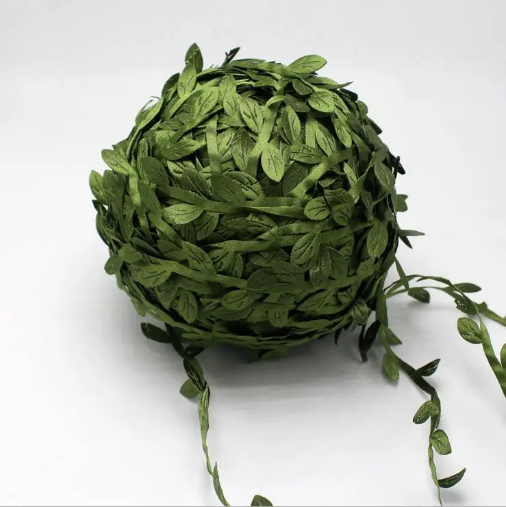 

20m Fabric Green Artificial Flower Rattan With Leaves For DIY Garland Floral Accessory Wedding Christmas Home Decoration