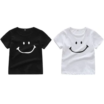

HOOLER Newborn Baby Kids Boy Girl Smile Cartoon Short Sleeve T-shirt Tee Tops Clothes 0-24M baby clothes