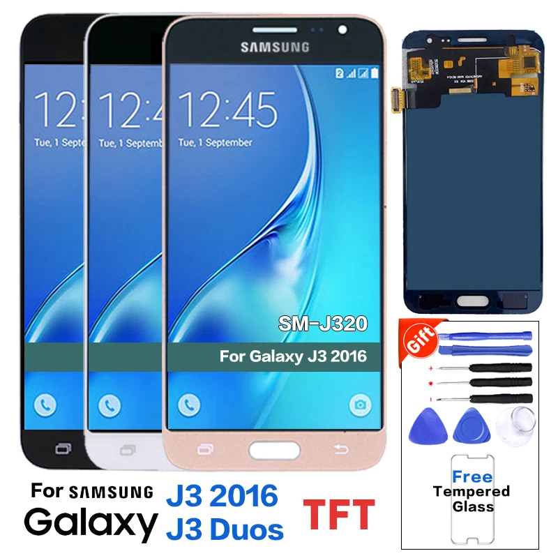 

TFT LCD For Samsung Galaxy J3 2016 j320 J320A J320F J320M J320FN J320H Full LCD Display+Touch Screen Digitizer 100% Tested