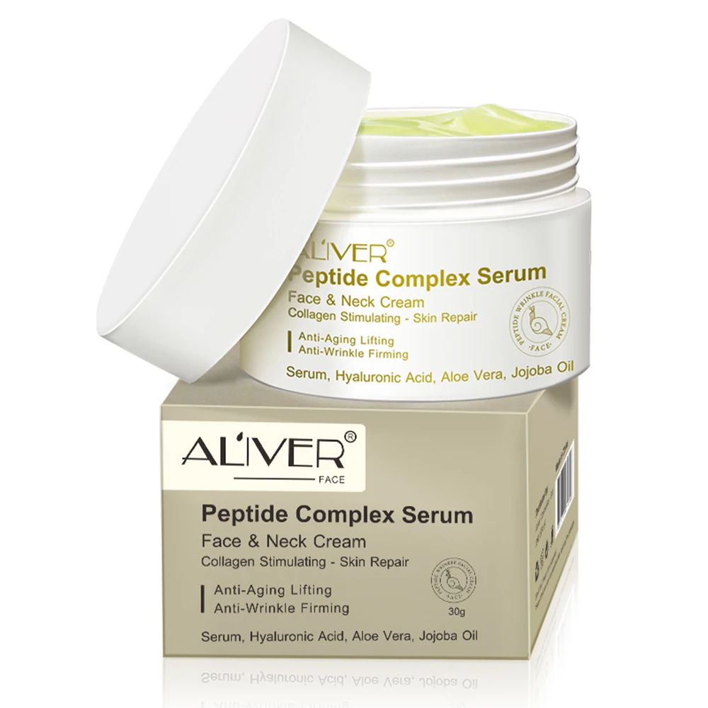 

New ALIVER Anti-Wrinkle Peptide Essence Cream Hydrating Nourishing Anti-Wrinkle Facial Cream Skin Whitening Lifting Cream TSLM1