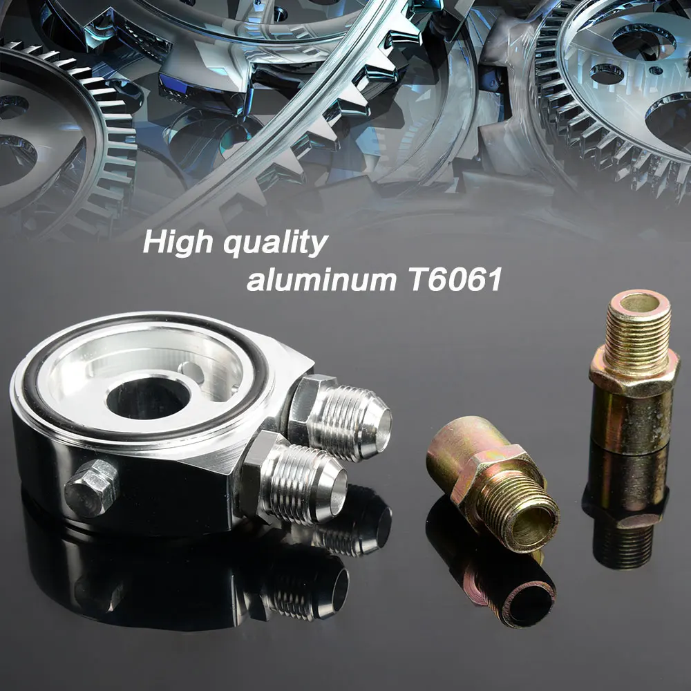 

Free Shipping Aluminum Oil Filter/Cooler Sandwich Block Adapter Gauge Sensor Plate M10