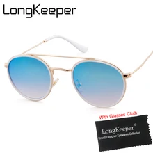 Longkeperer Круглые Солнцезащитные очки женские брендовые дизайнерские Винтажные Солнцезащитные очки зеркальные солнцезащитные очки gafas De Sol Gafas lunette de soleil