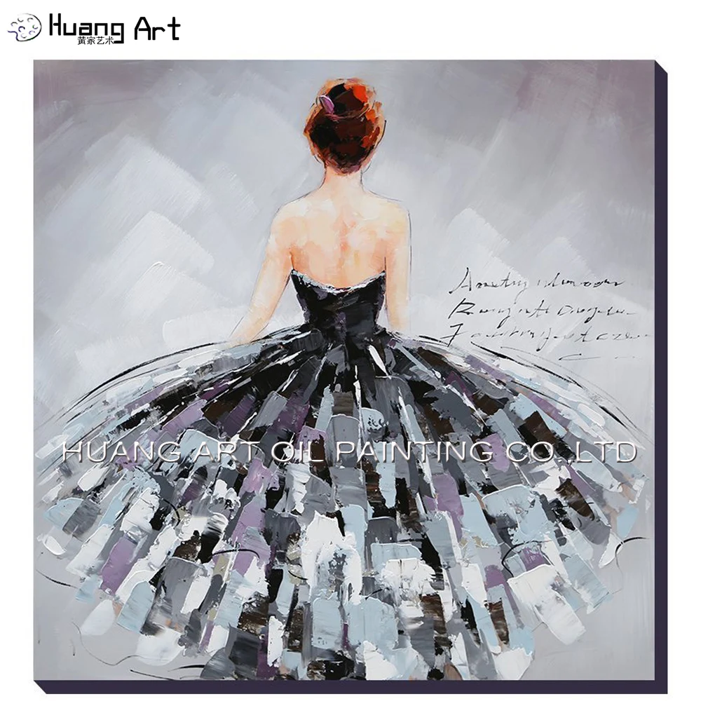 

100% Handmade Beauty Ballet Oil Painting on Canvas for Home Decor Artwork for Living Room Decoration Best Gift Dancer Painting