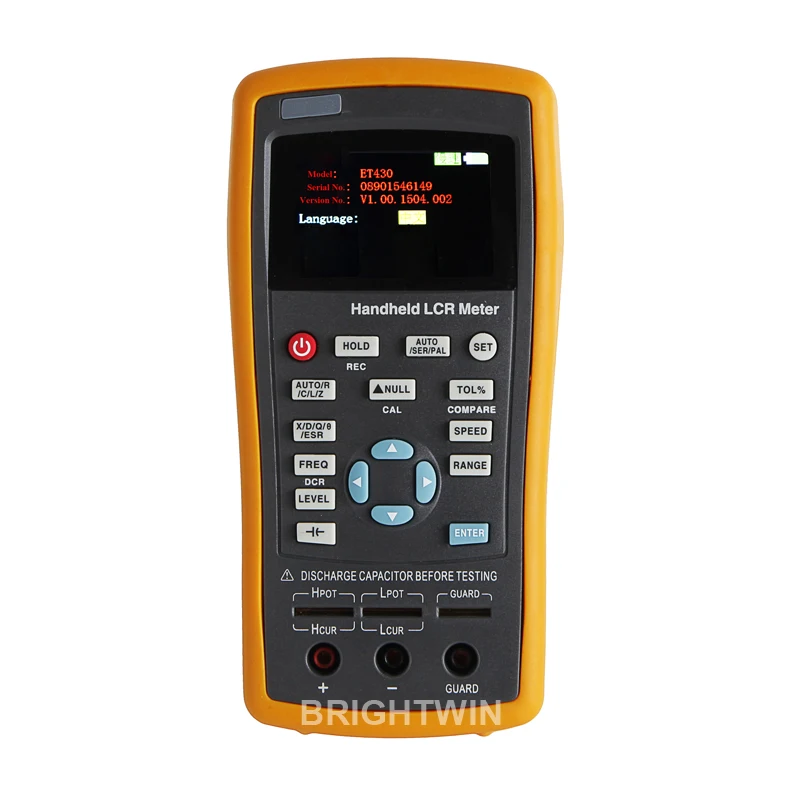 

Handheld LCR Meter 100KHz LCR Digital Bridge Meter Capacitance Inductance Resistance Meter High Precision LCR Bridge Meter