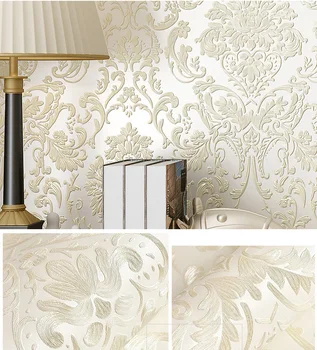 

3D Damask Wallpaper Roll for Walls Bedroom Sofa Background 3D Papel De Parede 3d Damascus wall paper Living Room Home Decor